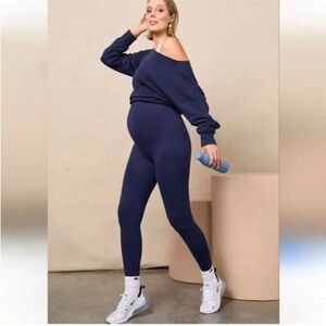 Blanqi Leggings Maternity Belly Support Leggings Tights size Small Navy